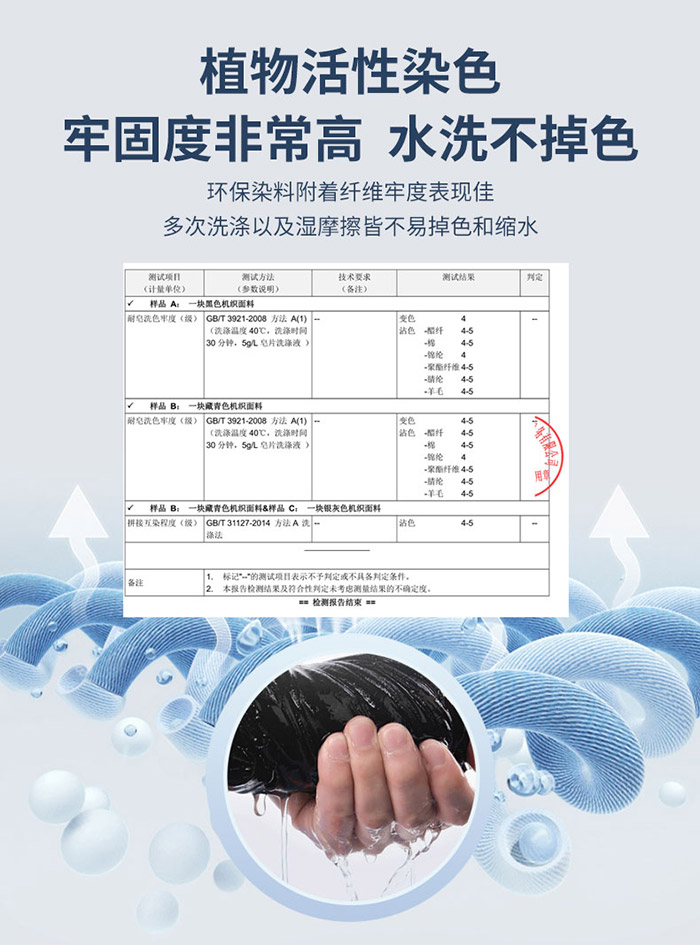 防静电短袖POLO衫面料活性染色说明图 防静电短袖POLO衫面料活性染色说明图