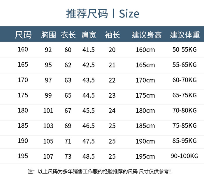 棉涤防静电短袖翻领T恤衫定制的尺寸表 棉涤防静电短袖翻领T恤衫定制的尺寸表